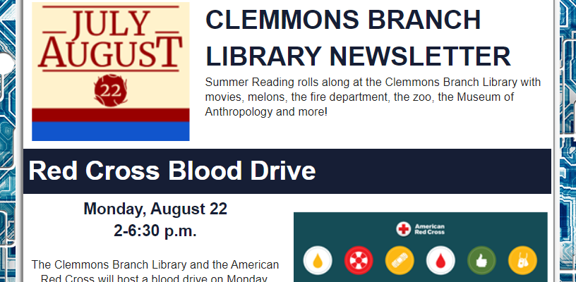 Clemmons Branch Library Newsletter