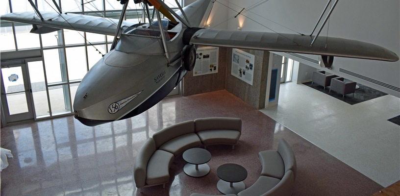 Smith Reynolds Airport Terminal ribbon cutting on August 11